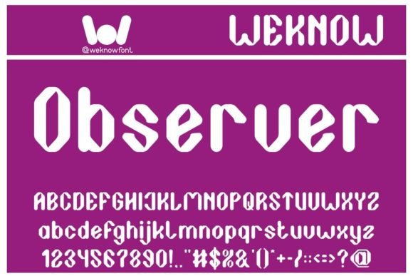 Observer: A Font That Speaks in Bold Lines