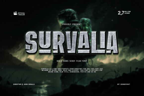 Survalia: A Bold Display Font for Digital Impact