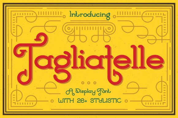 Tagliatelle: A Serif Font with a Swirly Soul