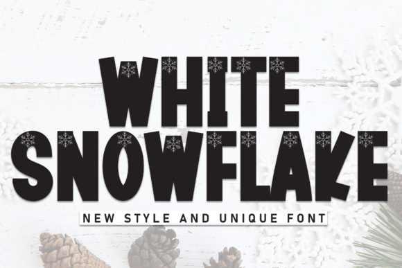 White Snowfake: A Display Font for Creative Crafters
